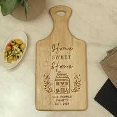 Personalised Memento Company Message Home Wooden Paddle Chopping Board