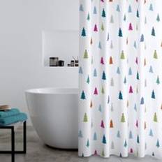 Catherine Lansfield Christmas Tree Shower Curtain White
