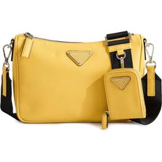 Prada Crossbody Bags Prada Shopbop Archive Women's Pre-Loved Zipped Crossbody, Saffiano, Yellow/Gold, One Size