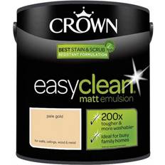 Crown Gold Paint Crown Easy Clean Matt Emulsion Paint Pale Gold 2.5L