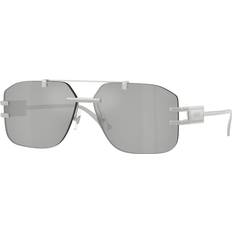 Solglasögon Versace VE2275 10008V Metal Solglasögon Silver Geometrisk Speglad