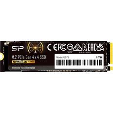 Silicon Power Silicon Power 1TB US75 Nvme PCIe Gen4 M.2 2280 SSD R/W Up to 7,000/6,500 MB/s Compatible with Playstation 5 SP01KGBP44US7505