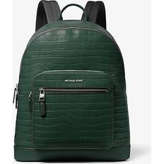 Michael Kors Rygsække Michael Kors Hudson Crocodile Embossed Leather Backpack - Green