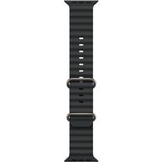 Nylon Klockarmband Apple 49mm Black Ocean Band Natural Titanium Finish
