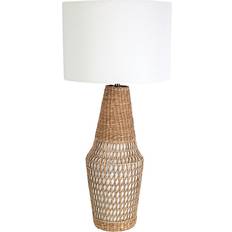 Romimex Beige Bambus Fiber 38 x 80 x 38 cm Bordlampe