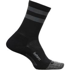 Elite Light Cushion Mini Crew Sock - Black High Top Stripe
