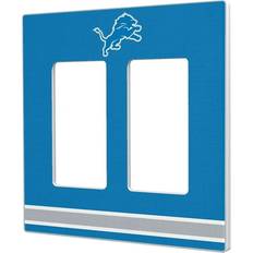 Keyscaper Detroit Lions Stripe Double Rocker Light Switch Plate