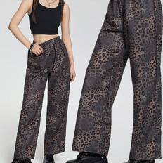 Leopard Trousers Children's Clothing Shein Teenage Girls Casual Fashion Thick Leopard Print Streetwear Trendy Pants