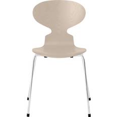 Fritz Hansen Myran 3101 Light Beige Färgad Ask/Chrome Stol