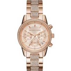 Watches Michael Kors Ladies Ritz Chronograph Mk6485 Wowcher Silver