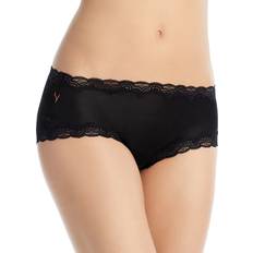 Silk Panties Uwila Warrior Silk Lace Trim Briefs Tap Shoe Black