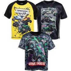 Tops Monster Jam Megalodon El Toro Loco Grave Digger Toddler Boys Pack Athletic T-Shirts Black/Yellow 4T