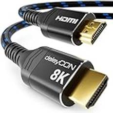 DeleyCON 7,5m 8K HDMI 2.1-Kabel 48G Ultra Hög Hastighet PS5 Xbox Soundbar Övervaka
