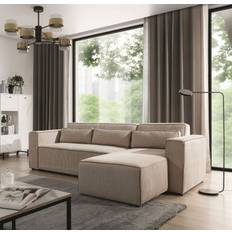 Wood Sofas Waldo Poso Beige Ottomane Rechts Sofa