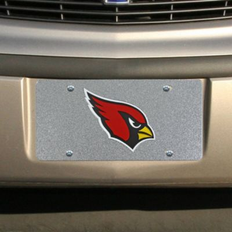 Stockdale Arizona Cardinals Glitter License Plate Silver