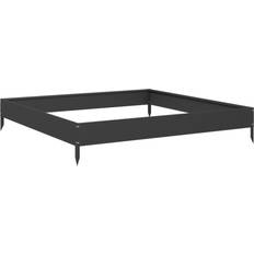 Raised Garden Beds vidaXL Garden Raised Bed Black 100x100x18.5 cm Steel 100x100x100cm