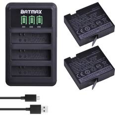 2 stk 3.80v 1450 mah Opprinnelig Mijia 4k Batteri + Ledet 3 Spor USB Lader Til Sport Xiao Mi Mi Jia Handling Mini Kameraer Tilbehør