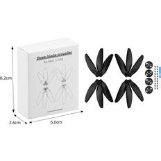 Maxpower black For DJI Mini 2/SE Mavic Mini Propeller Quick Release Foldable Three-blade