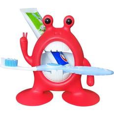 Bathroom Accessories Tianci Cute Cartoon Kids Toothbrush Holder Set with Suction Cup - Red