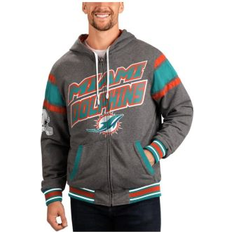 Jackets & Sweaters Men's G-III Sports by Carl Banks Aqua/Gray Miami Dolphins Extreme Full Back Reversible Hoodie Full-Z