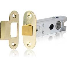 XFORT Polished Brass Radius Tubular Latch 75 mm - One Size