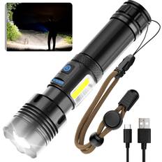 Monstake Rechargeable Flashlights Led Flashlight High 10000 Lumens Outdoors Handheld Flashlight Super Bright Waterproof Tactical Flashlight High Powered Powerful Flashlights with 7 Modes and Flash Lights