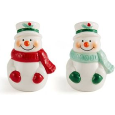 Green Salt Bowls Winterberry Snowman & Pepper Shaker - Assorted Salt Bowl