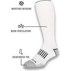 Wrangler Men Underwear Wrangler Ryder Western Cowboy Boot Socks for Men Over Calf Extended Crew Socks-White