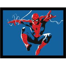 Rectangular Framed Art Spider-Man Web Lines Landscape Poster 30 cm x 40 cm Framed Art