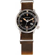 M74 Series Leather-Band w/Magnified Date Display Gold One Size