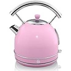 Swan Retro Elektrischer Wasserkocher 1,8 Liter Vintage Design 3000 W Rosa