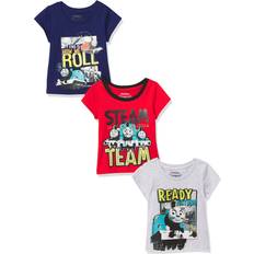 Thomas & Friends T-shirts Children's Clothing Thomas & Friends unisex child Short Sleeve T-shirt, Pack Tees T Shirt, Grey Navy Red, Months