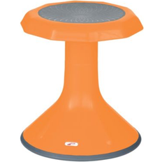 Orange Seating Stools ECR4Kids ACE Active Core Engagement Wobble 15.0 H x 13.0 W x 13.0 D Grey Seating Stool