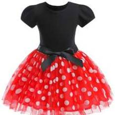 Shoulder Straps Dresses Children's Clothing Shein Young Girl Summer Polka Dot Print Short Sleeve Princess Dress