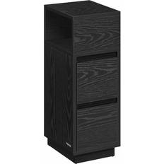 Vasagle Bedside Tables Vasagle Schmaler 2er Set Mit Schubladen Ebenholzschwarz Nachttisch