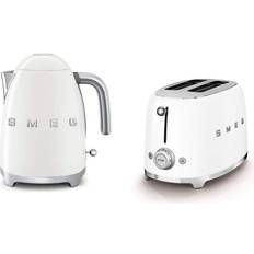 Smeg Electric Kettles Smeg Bundle KLF03 & TSF01 2 Slice Toaster - White Matte
