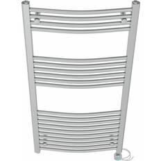 Heated Towel Rails Symple Stuff Curved Prefilled Electric Heated Towel Rail Chrome 120 cm H x 60 cm W x 5.6 cm D