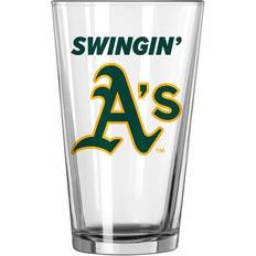 Beer Glasses Logo Brands Oakland Athletics 16oz. Team Pint Beer Glass