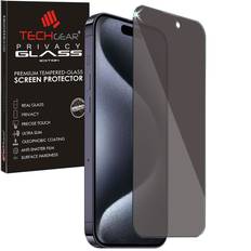 TechGear Genuine privacy tempered glass screen protector for iphone 15 pro max