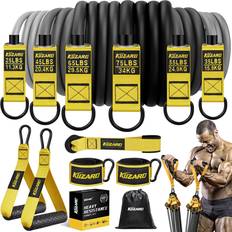Heavy Resistance Bands Set, 300lbs Exercise Bands for Men with Handles, Door Anchor, Leg Ankle Straps, Door Anchor Home Gym Workout Equipment