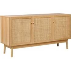 Natur - Spånskiva Skåp Beliani Skänk Med 3 Dörrar Spånskiva Sideboard