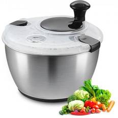 Acero inoxidable Centrifugadoras de Ensalada VEVOR One-Handed Easy Press Large Centrifugadora de Ensalada 25cm