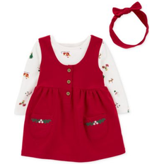 Babies Dresses Children's Clothing Carter's Infant Girls 3-Piece Red Christmas Dress 24M