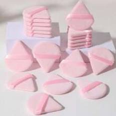 Shein 50pcs Triangle Makeup Sponges, Reusable Multi-Functional Cosmetic Tools For Foundation, Concealer, BB Cream, Sunscreen, Cushion, Blush And More, Ideal Replacement For Brushes