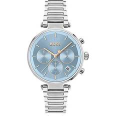 Baby - Silver Wrist Watches BOSS Stainless-steel T-bar with brushed baby-blue Silver