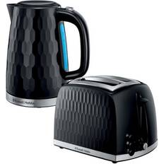Russell Hobbs Honeycomb 2 Slice Toaster & Kettle Set, Black - One Size