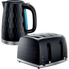 Russell Hobbs Honeycomb 4 Slice Toaster & Kettle Set, Black - One Size
