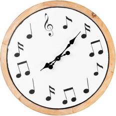 MDF Wall Clocks Hometime Hometime Metal & Wood Musical Notes - One Size Wall Clock