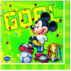 Servilletas de papel Disney Paper Football Mickey Mouse Napkins (Pack of 20) Varios colores/Verde/Amarillo