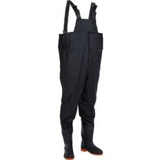 Black Wader Trousers vidaXL Chest Waders with Boots Black Size 46